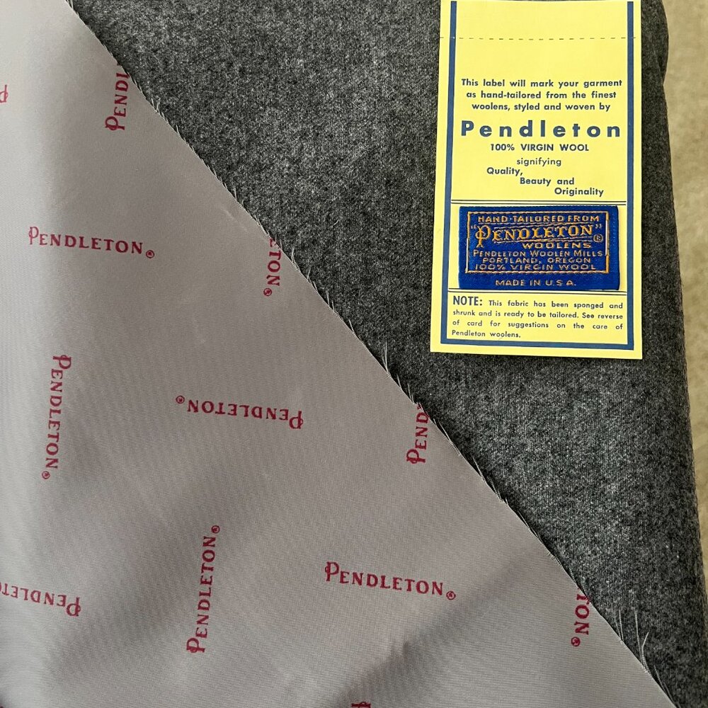 Pendleton 100% Virgin Wool Yardage With Matching … - image 5